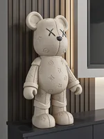 Living Room TV Cabinet Home Decoration High-end Doll Decorations, 77cm Cream Style High Violence Bear Floor Ornaments 1