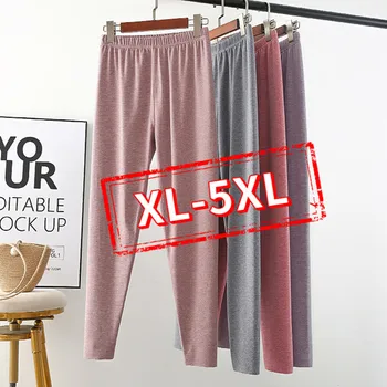 XL-5XL Pantalones De Mujer 플러스 벨벳 대형 파자마 바지 봄 가을 홈 바지 여성 바지 100 Kg 착용