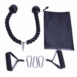 Tricep Rope Abdominal Crunches Cable Pull Down Laterals Biceps Muscle Training Fitness Body Building Gym Pull Rope
