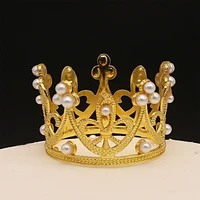Newborn Photography Props Accessories Silvery Gold Pearl Crown Studio Baby Girl Photo Accessory  Infant Decoration 4