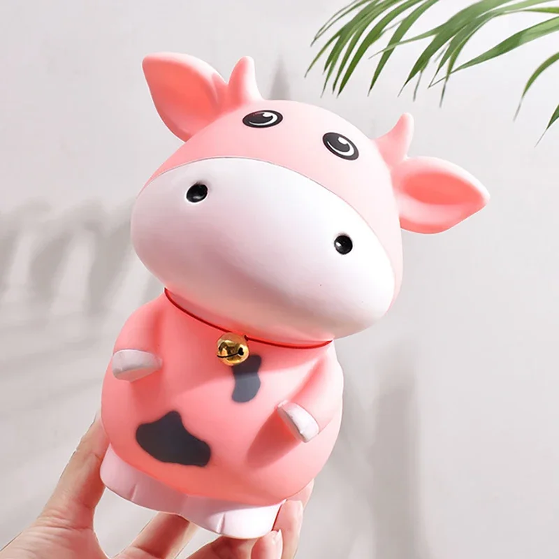 3 Sizes Piggy Bank For Paper Money Animal Cow Safe Money Box For Kids Creative Children Gifts Coins Cash Box Home Decoration 4