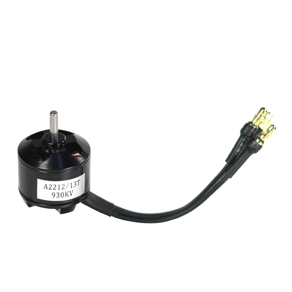 Moteur brushless A2212 pour quadcoptère, avec hélice et base de montage, adapté aux drones FPV.