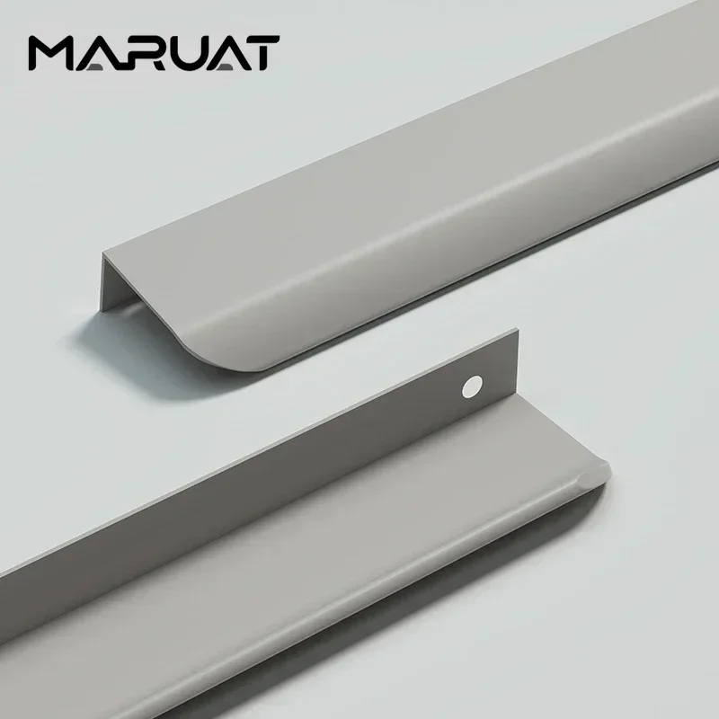 Aluminum Alloy Invisible Handle Drawer Embedded Wardrobe Shoe Cabinet Cabinet Handle Indoor Door Hardware Furniture