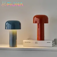 Rechargeable Table Lamp Modern LED Italian Design Mushroom Lamp Portable Bedroom Study Bedside Decorative Lamp 1