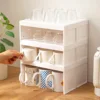 WORTHBUY Cabinet Water Cup Storage Rack Stackable Cup Holder Large Capacity Kitchen Storage Organizer Layered Organizer Shelf 3