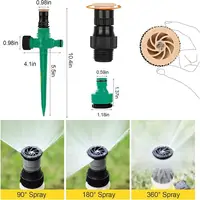 Garden Sprinkler 360° Rotation Irrigation Watering System Automatic Agriculture Lawn Farm Greenhouse Plant Watering Sprinkler 6