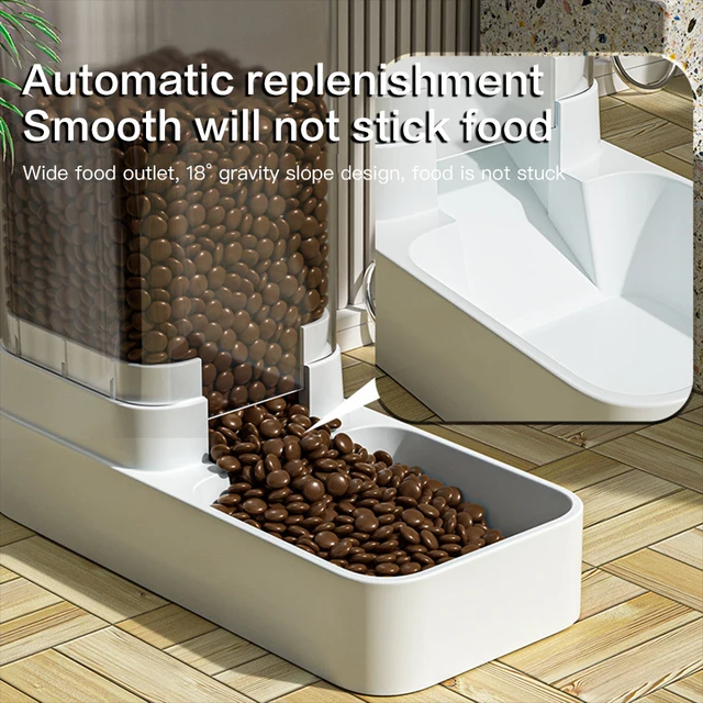 Automatic Cat Feeder & Water Dispenser with Gravity Food Storage Container for Cats and Dogs 5