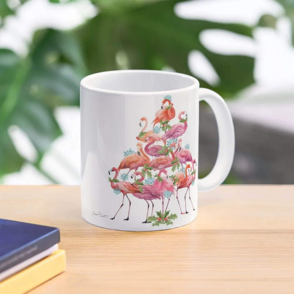 

Coastal Christmas Flamingos C2 Coffee Mug Tea Cups Pottery Cups Mug