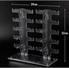 Two Row Sunglasses Rack 10 Pairs Glasses Holder Display Stand Transparent R9JE 2