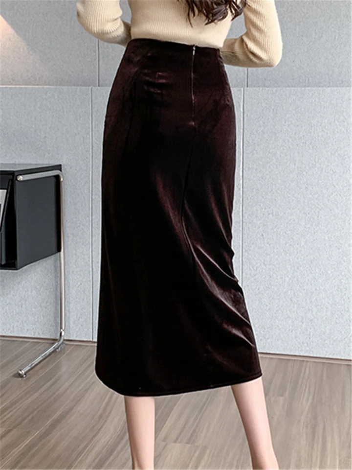 訳あり　enof velvet long skirt M ENOF（イナフ）の「velvet long skirt（スカート）」 - WEAR