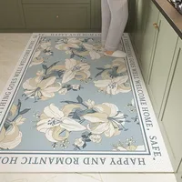 Kitchen Floor Mat Large Size Waterproof Pvc Carpet Leather Oil-proof Non-slip Foot Mats Flower Carpets Home Decoration Rug 주방 카펫 2