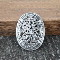 Vintage Norse Viking Brooch Badge - Retro Talisman Accessory (Style 14 Silver)