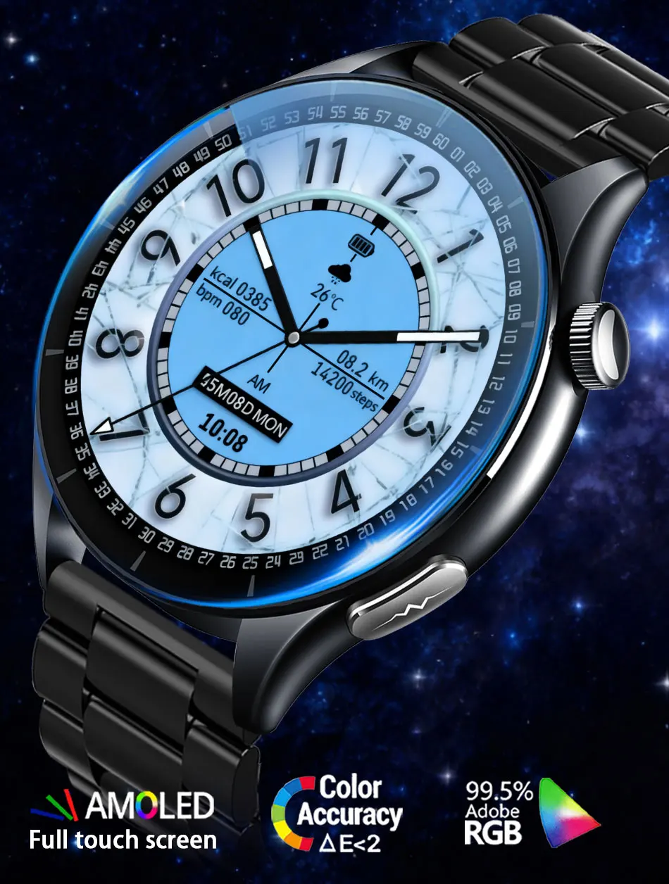 2026 New Smart Watch NFC ECG+PPG Blood oxygen Uric Acid Blood Pressure Sapphire Smartwatch Men For Android iOS Smart watch men