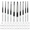 Round Watercolor Paint Brushes Set - Professional 10pcs Gouache Paint Brush for Artist, Acrylic, Miniature, Face Painting 4