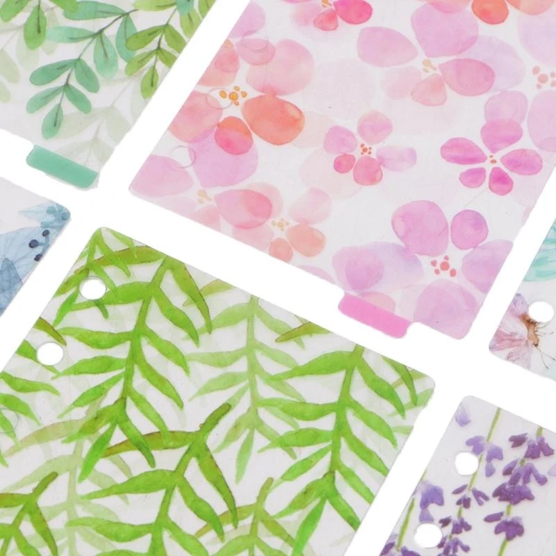 Catoon Clear Divider Index Pages 6-Holes Binder 용 분류 된 분류