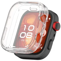 Premium Full Cover TPU Screen Protector Case for Smartwatch - Protective Frame Bumper Shell (Transparent)