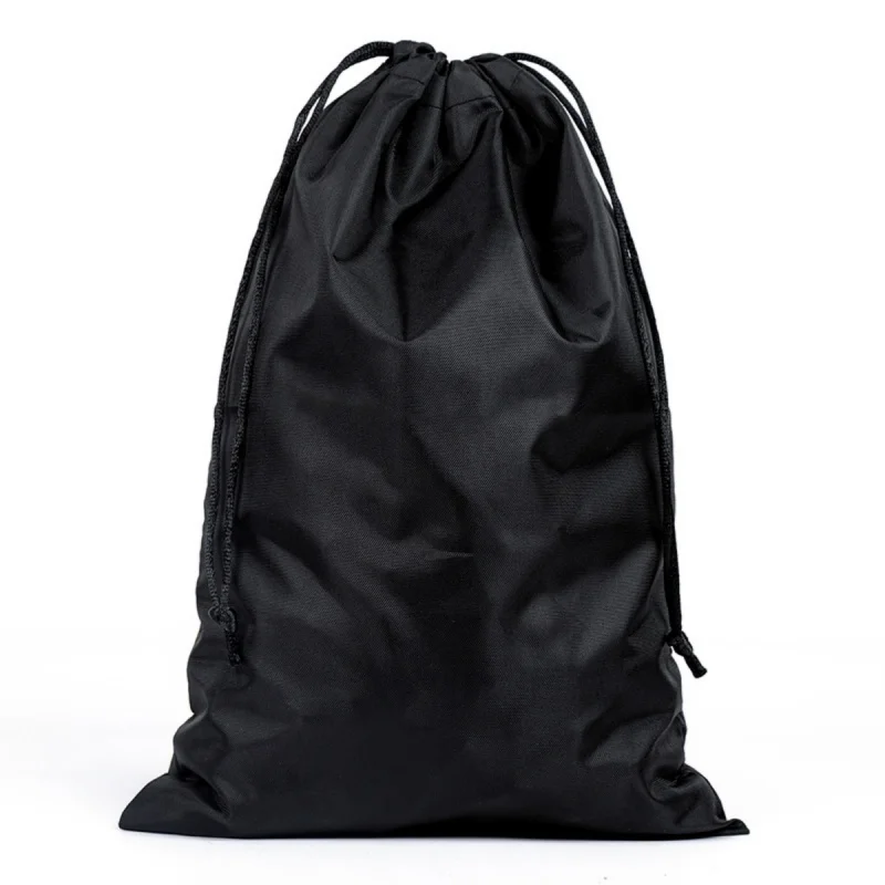 10pcs/lot Customized logo black nylon waterproof underwear socks umbrellas storage bag double drawstring travel pocket 2