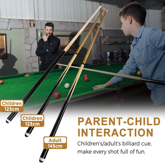 Billiards Cue Children's/Adult's Pool Stick Whitewood Rear Fork Design 1/2 Split Suitable for Home Bar Accurate Straight Enhance 1