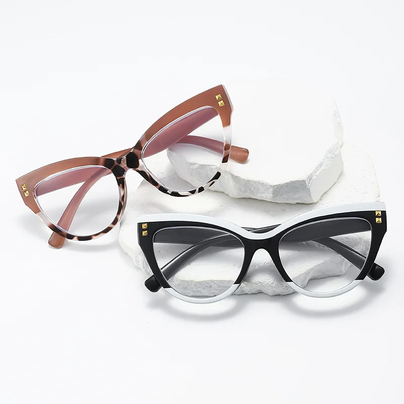 Fashionable Cat Eye Women Reading Glasses Trend Anti Blue Light High-Definition Correction Eyewear Men New Presbyopia Eyeglass - 2
