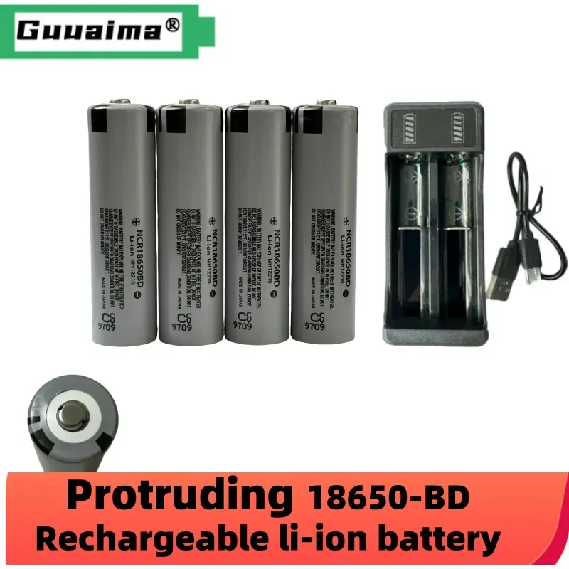 Rechargeable Lithium Battery NCR18650BD 3500mAh 18650 3.7v 20A Discharge for Flashlight