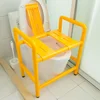Dual Purpose Toilet Chair and Shower Chair, Stainless Steel Nylon Can Turns Up Commode Toilet, Disabled Toilet Seat Bath Chairs 1