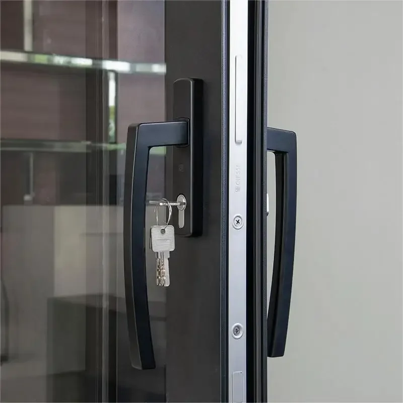 Modern Interior Exterior Patio Garden Double Glass Door Minimalist Design Partition Thermal Break Aluminum Sliding Door
