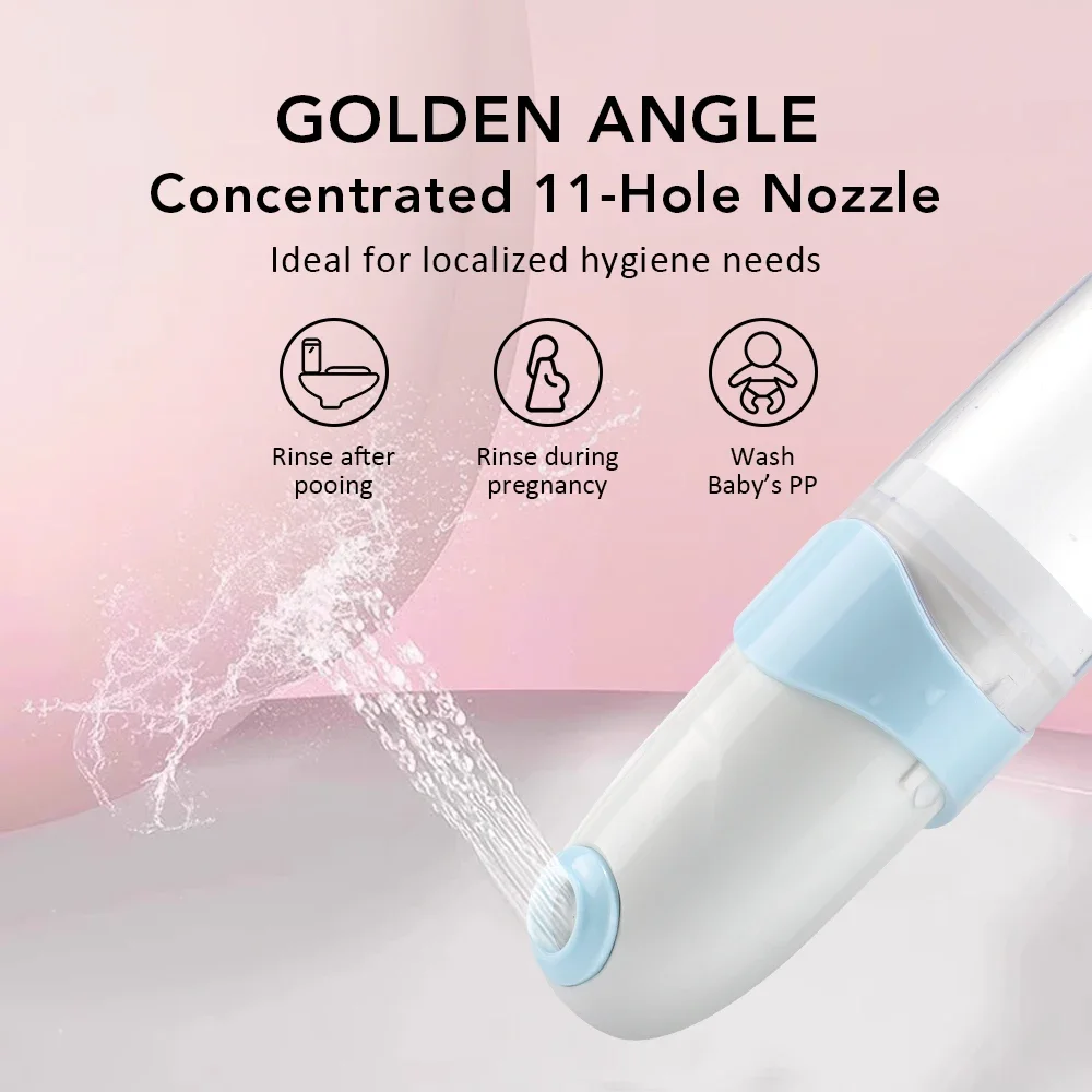 Portable Travel Bidet Handheld Rechargeable Bidet Bottle for Pregnant Women Infant Hygiene Cleansing Personal Care 120ml