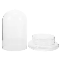 Moss Eco Bottle Plants Glass Cloche Bell Artificial Micro Landscape Accessory Clear Dome Display Ecological Desk Terrarium 2