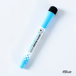 Erasable Quick - Dry Magnetic Whiteboard Markers with Built - In Eraser (Blue)