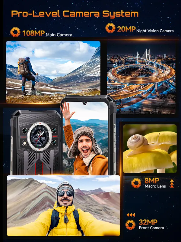 Rugged Smartphone 5G Cubot KingKong 11, 10200mAh Battery, Dimensity 7025, 6nm, 2.5GHz, 32GB RAM(16+16), 256GB ROM,108MP Camera - Image 5