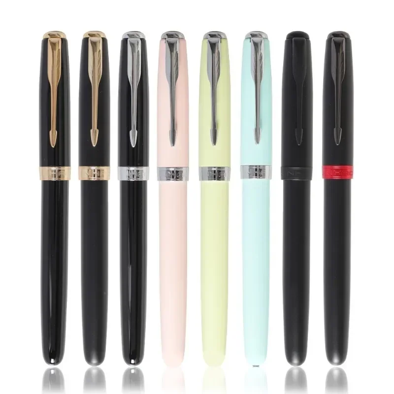 Luxury Black and Red Metal Fountain Pen with 0.5mm Nib - Elegant Writing Instrument