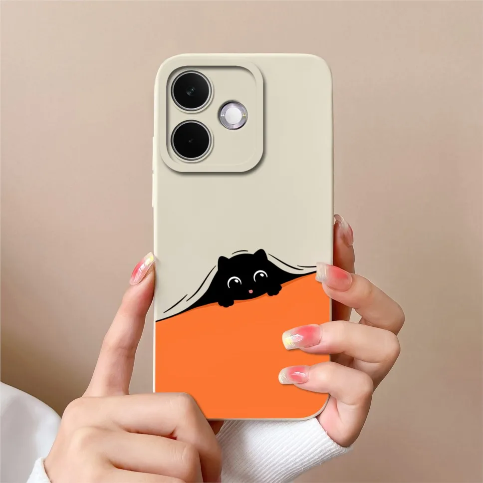 Silicone Soft Skin-Friendly Funny Cat Phone Case Cover