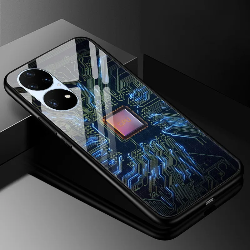 Luxury Tempered Glass Phone Case with Hard Back Bumper