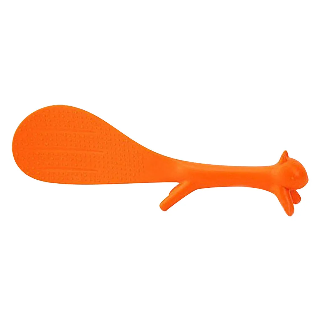 Creative Squirrel Shaped Lovely Kitchen Supplie Solid Color Non Stick Rice Paddle Kitchen Accessories для кухни полезные вещи rice paddle