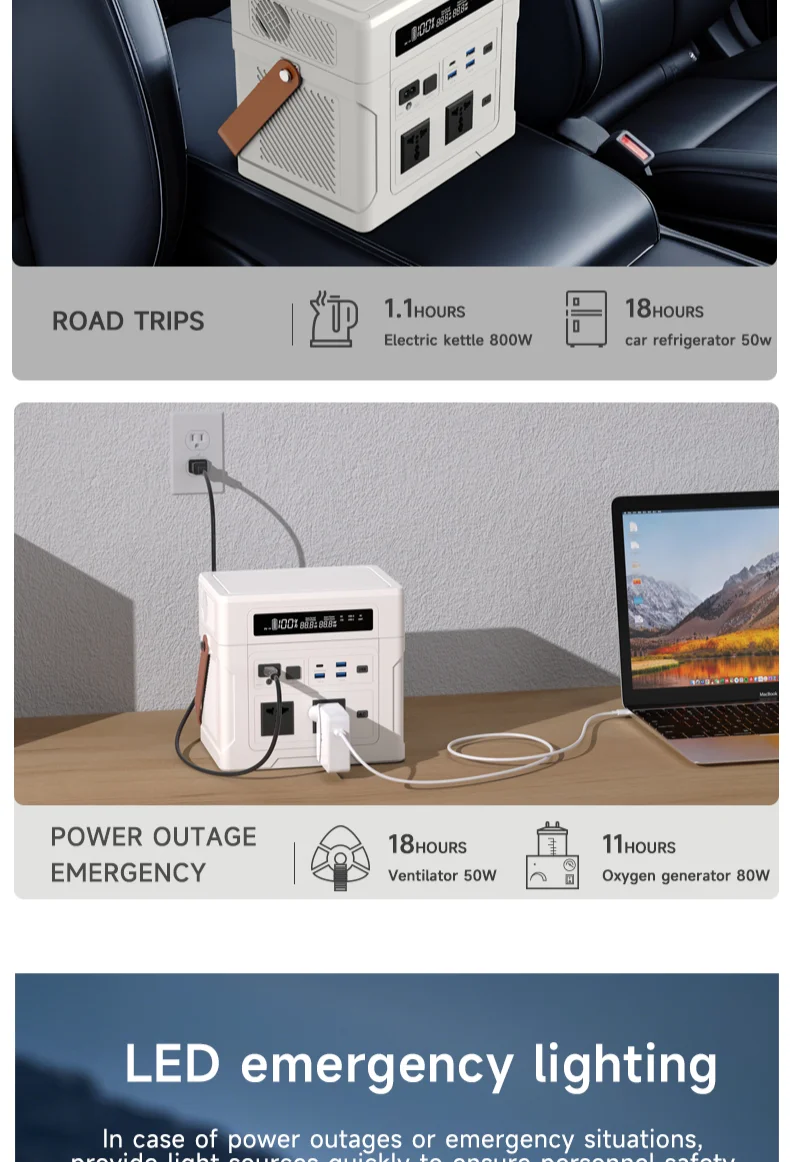 Portable Power Station,902Wh UPS LiFePO4 Battery Backup,1.5H Fully Charged,Extra