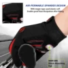 MOREOK Cycling Gloves Full Finger Bike Gloves 5MM Liquid Gel Pad Anti-Slip Shock-Absorbing Touchscreen Bicycle Gloves Men Women 6