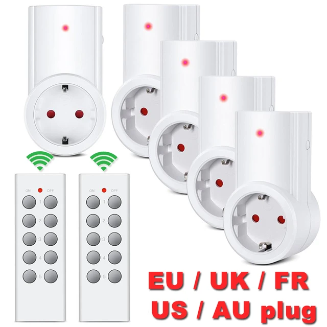 Eu Plugs Wireless Remote Control Power Outlet Plug  Remote Control Switches  Socket - Electrical Sockets - Aliexpress