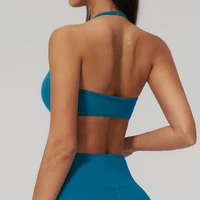 High Intensity Sports Bra Women Hanging Neck Top High Support Push-up Open Back Gym Wear Fitness Bra Yoga Bra Workout Underwear - Image 5