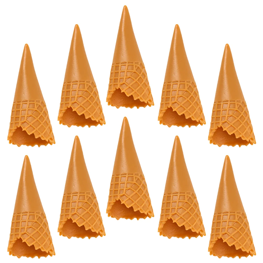 

12 Pcs Crispy Cone Dollhouse Ice Cream Cone Mini Ice Cream Cones Artificial
