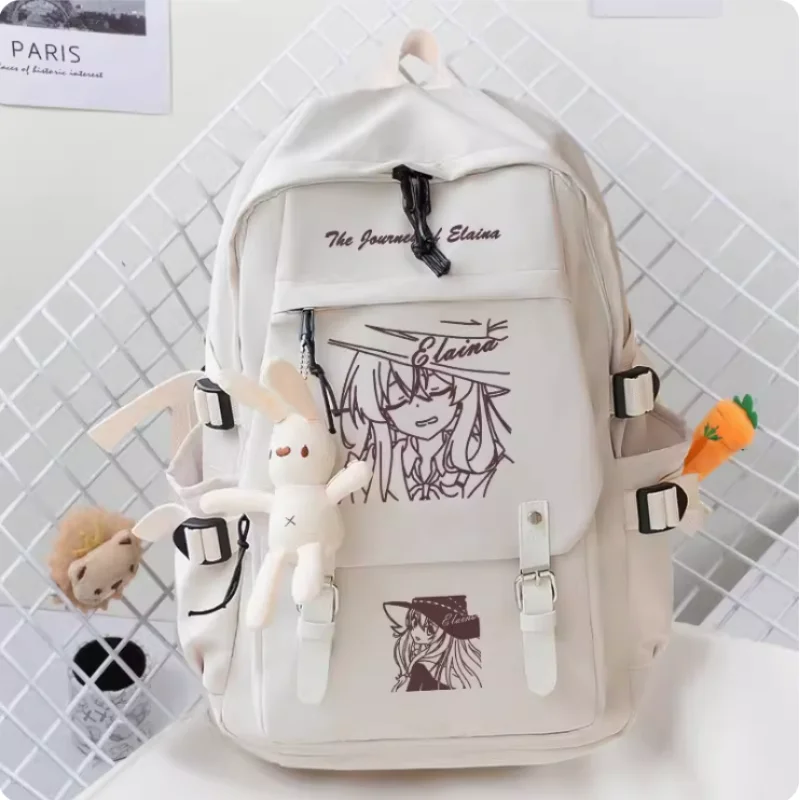 

Anime The Journey Of Elaina Cartoon Bag Women Man Fashion Leisure Belt Teenagers Student Backpack Handbag B656