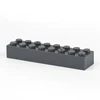Building block 1X1 1X6 2X6 2X8 hole dark grey brick basic accessories education creativity compatible brand building block toy 6