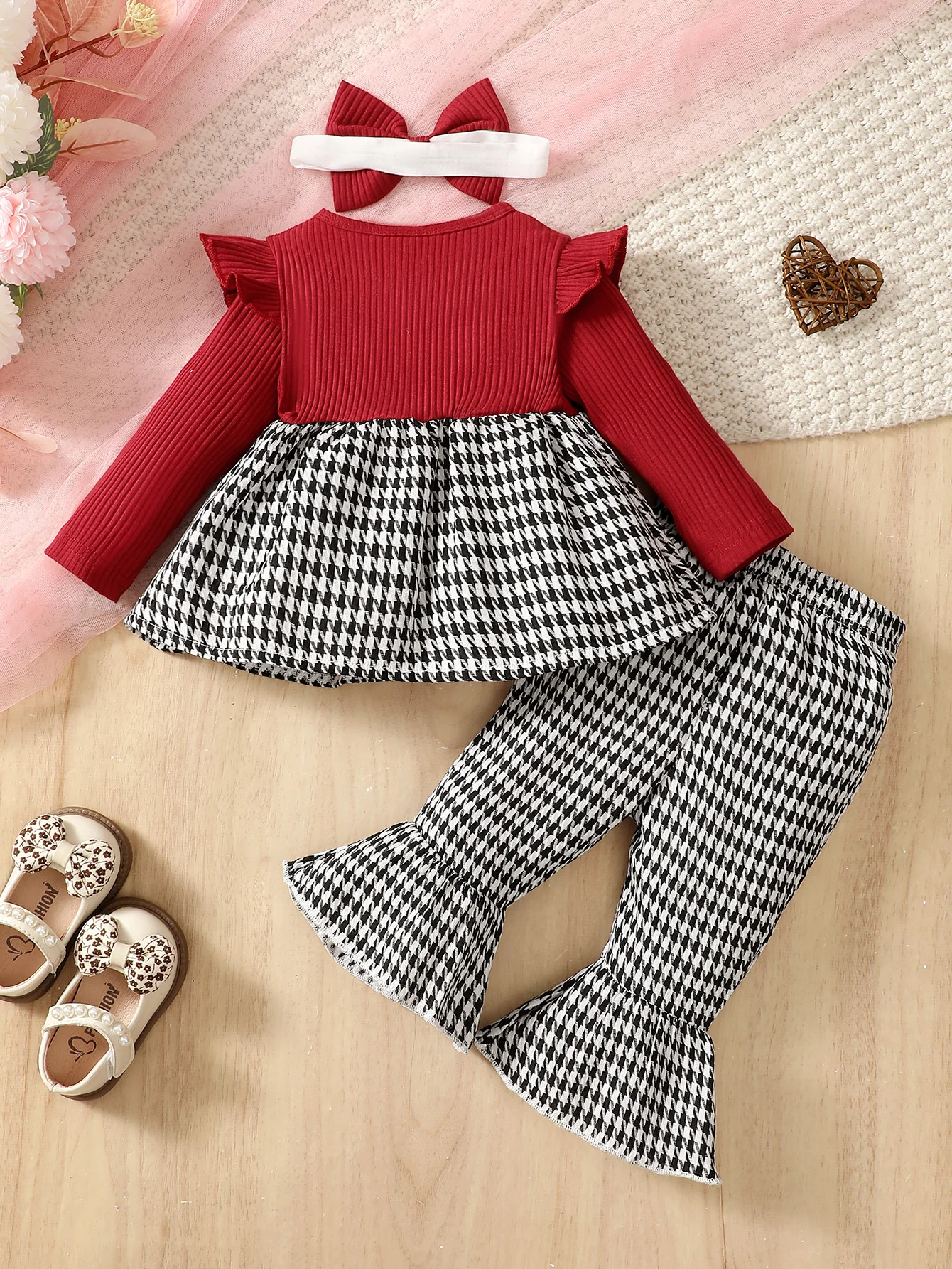 Baby Girl Grid Dress Set 2