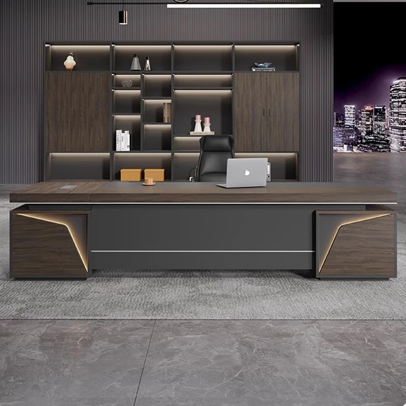 Luxury Study Gaming Desk Office Reception Black Meeting Modern Table Conference Console Escritorio Oficina Rustic Furniture