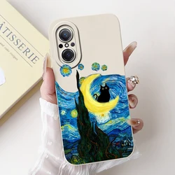 Stylish Candy Painted Shockproof Phone Case for Huawei Nova 9 SE (White 1968)