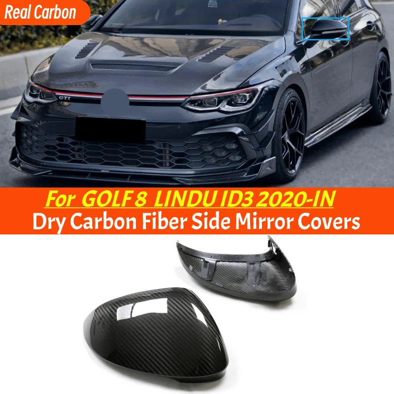 

Vw Mk8 для Volkswagen Golf 8 Gti R20 Id3 сменный Стильный сухой зеркальный боковой Чехол из углеродного волокна для Golf 8 крышки 2020 +