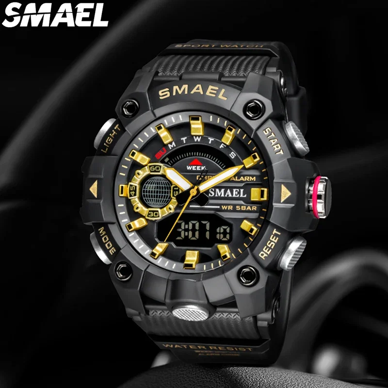 SMAEL 8040 Sports Waterproof Alarm Clock Multi functional Electronic Watch Fashion Electronic Watch Student Outdoor 2