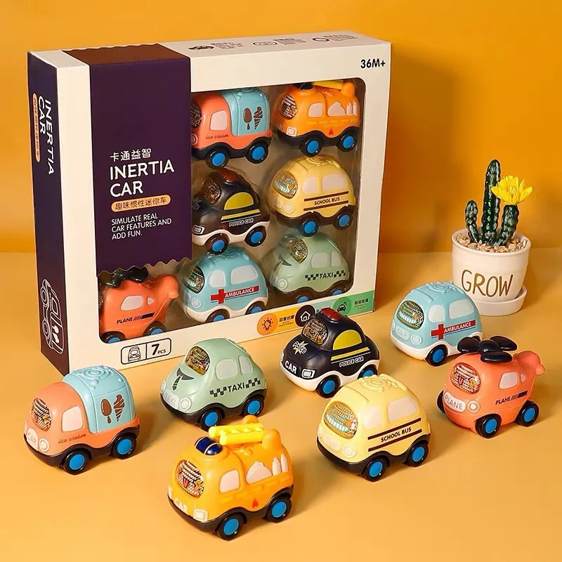 

NEW Cute Children's car toy set inertia engineering car boy baby model Sets Kids Educational Boys For Toys