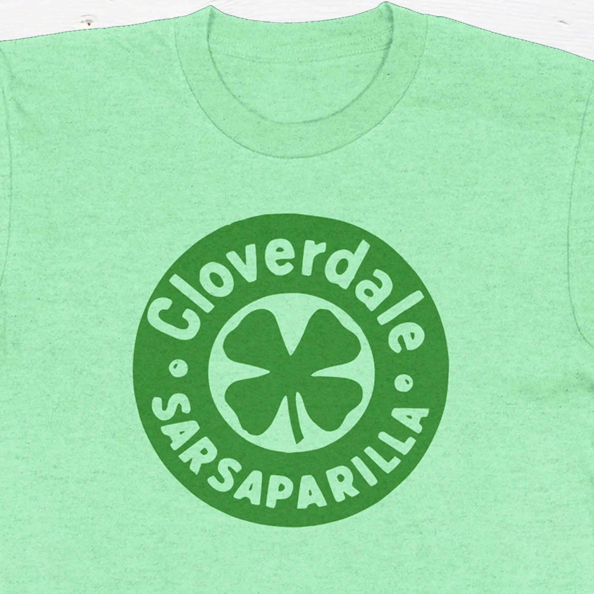 Tappo Di Bottiglia Vintage Soda Pop Cloverdale Sarsaparilla Tappo Di Bottiglia Vintage Tshirt Retro Quadrifoglio Americana Fifties Root Beer