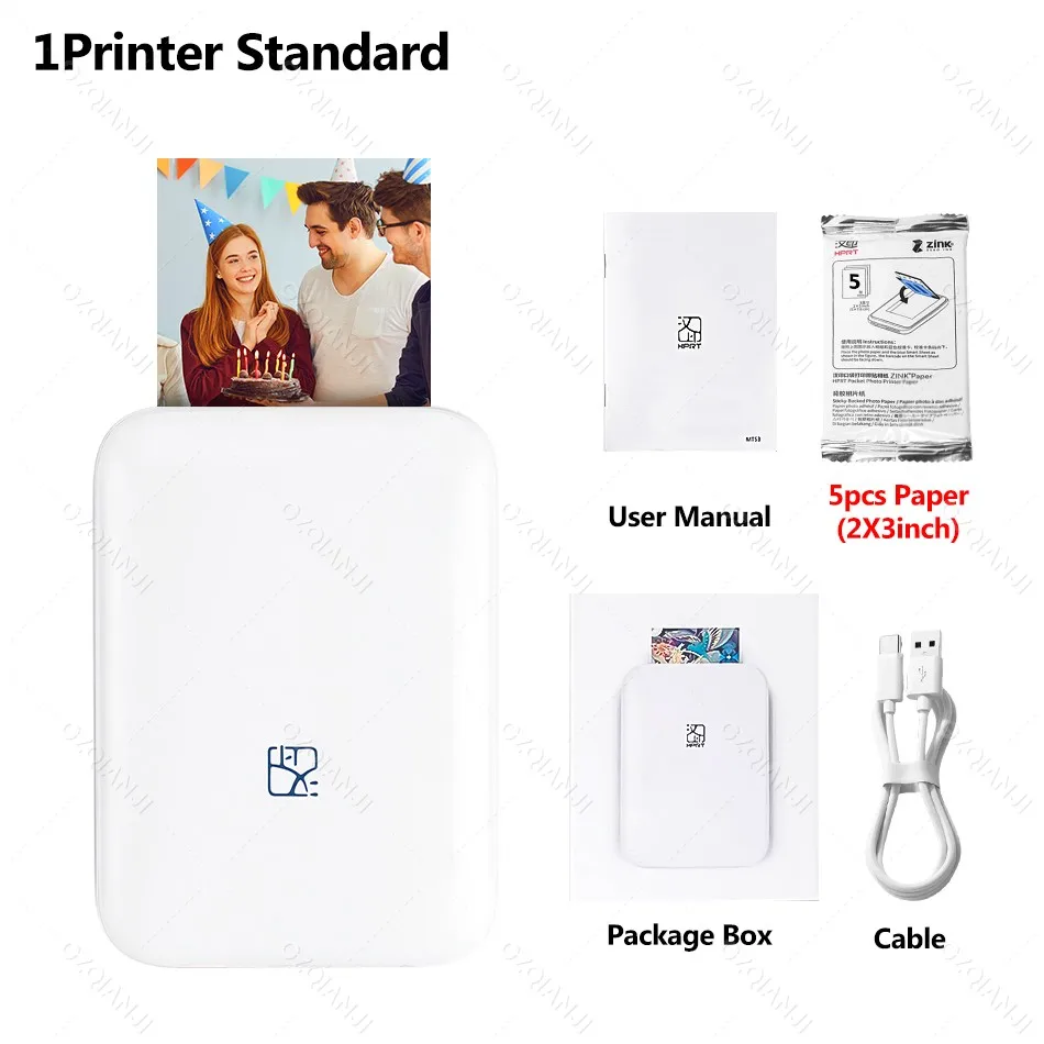 HPRT MT53 ポータブル ミニ ポケット フォト プリンター