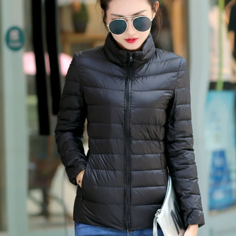 M-5XL Women\'s Autumn Winter Jacket Light Down Jacket Cropped Top Plus Size Parka Warmth Free Shipping Coat Wholesale Korean New
